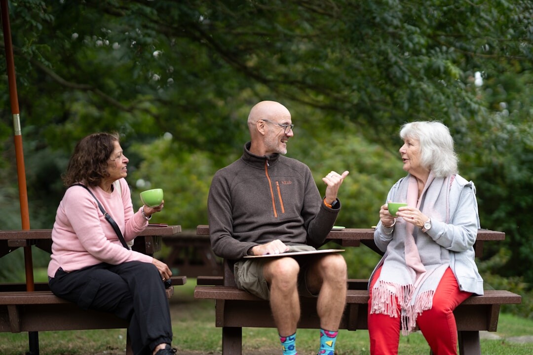 group of seniors in park