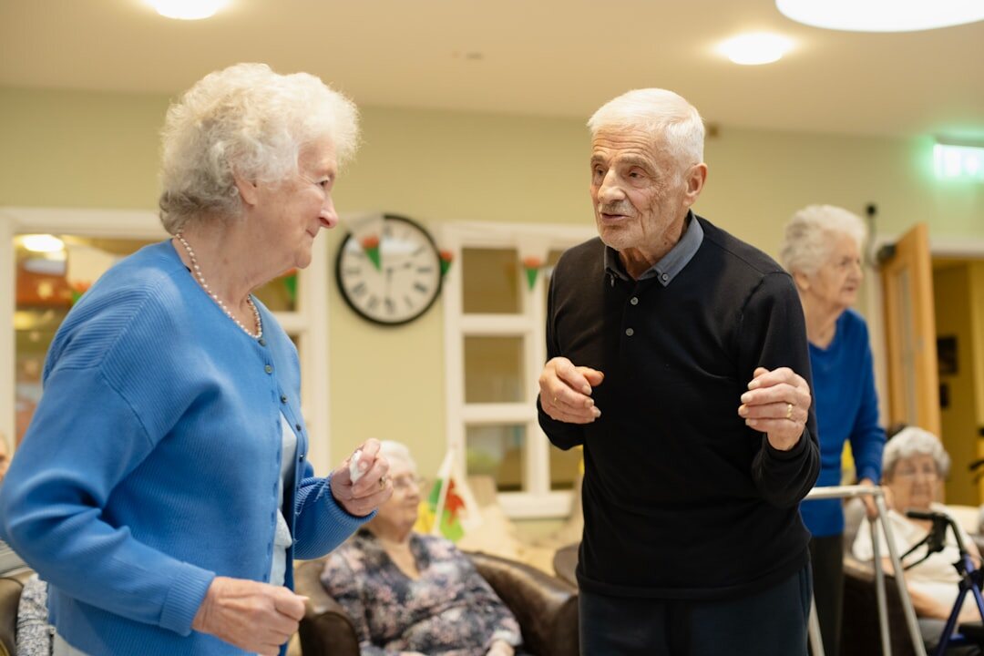 group of seniors in community activity