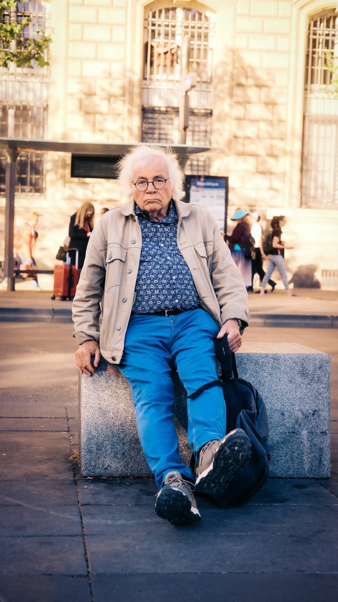 senior man traveling