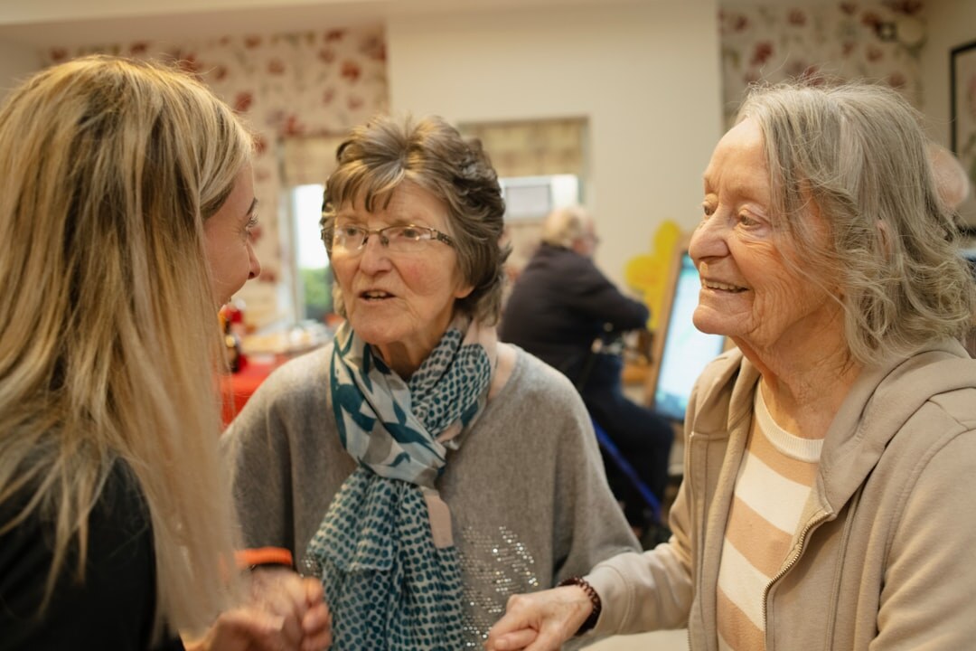 senior volunteer helping community